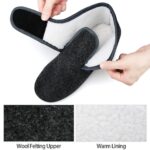 TIESTRA Herrenhausschuhe Winter mit Memory Foam & Lammfell – Warme Filzpantoffeln für breite Füsse – Bild 2