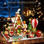 Viosmut Adventskalender 2026 mit 1950+ Klemmbausteine & LED-Licht – Weihnachtsdorf für Kinder ab 6 Jahren – Bild 8