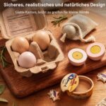 Lehoo Castle Kaufladen Zubehör Holz – 23-teiliges Kinderküche Set mit Einkaufstasche für Kinder ab 3 – Bild 3