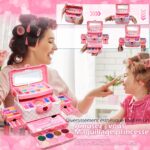 EVACOK Kinderschminke Set 57-teilig – Waschbares Schminkkoffer Mädchen ab 4 Jahren – Bild 4