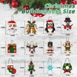 MOONTOY Adventskalender Weihnachtsornamente Bausteine Set – 12-teilig mit 498 Bausteinen – Bild 6
