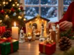 14-teiliges Krippenfiguren Set handbemalte Weihnachtskrippe mit LED-Beleuchtung – Bild 6