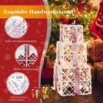 COSTWAY 3er Set LED Geschenkboxen – Beleuchtete Weihnachtsdeko mit Timer für Innen & Aussen – Bild 6