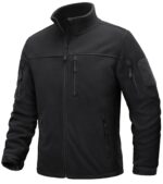 TACVASEN Herren Militär Fleecejacke – Wärmende Taktische Outdoor-Jacke mit Windschutz
