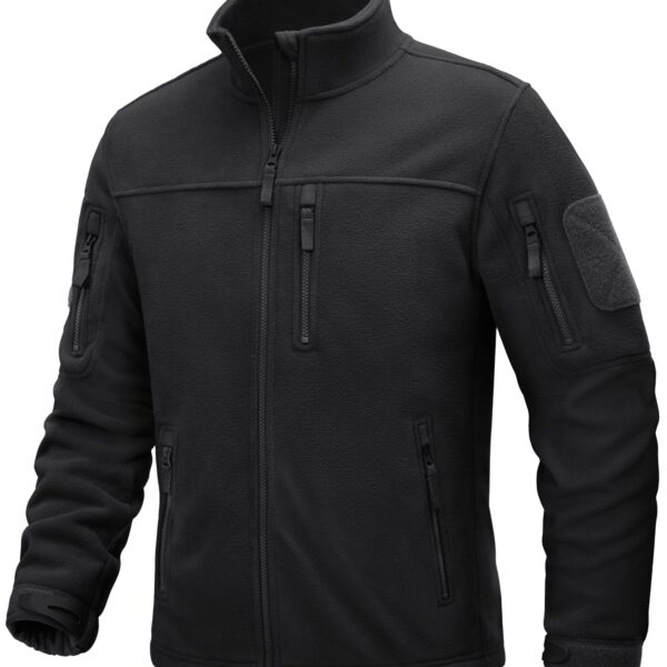 TACVASEN Herren Militär Fleecejacke – Wärmende Taktische Outdoor-Jacke mit Windschutz