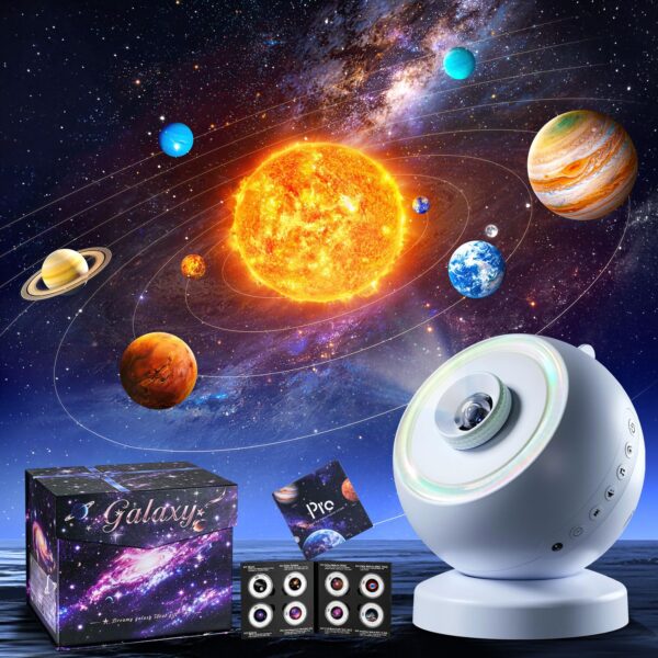 FELITE Sternenhimmel Projektor mit 16 Discs & Bluetooth – Galaxy Projector mit 29 Klängen