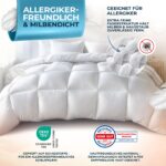Glückstoff® Winterdecke 200x200cm – Daunendecke mit Kassettensteppung für optimale Wärmverteilung – Bild 2