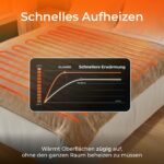 KLAMER Wärmedecke 180x130 cm mit 9 Heizstufen – Elektrische Heizdecke für Bett & Sofa – Bild 6