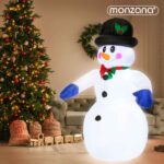 Monzana Aufblasbarer Schneemann XXL 240cm mit 20 LEDs – Weihnachtsdeko für Garten & Terrasse – Bild 9