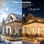 yowin Lichtervorhang 6m x 3m mit 600 LEDs – 8 Modi & Timer für Innen & Aussen – Bild 5