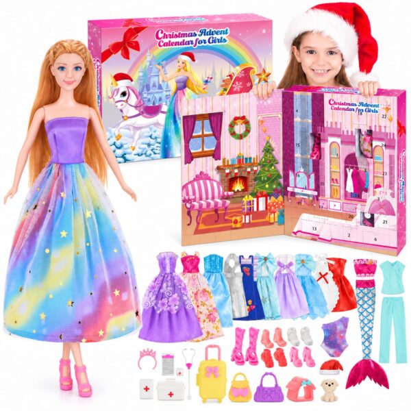 HappyGoLucky Adventskalender 2026 – 24 Überraschungen mit Puppe & Zubehör für Mädchen ab 3 Jahren