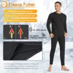 SIMIYA Herren Thermounterwäsche Set mit Innenfleece – Warme Funktionsunterwäsche für Winter – Bild 2