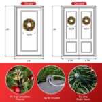 Ulinek Weihnachtskranz 40 cm mit 40 LED & PE-Tannennadeln – Batteriebetrieben für Haustür – Bild 3