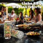 Ivtivfu Nestbarer Rollender Grillkorb mit Holzgriff – Edelstahl 304 Grillzubehör – Bild 6