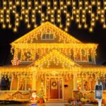 Gcstnn Eisregen Lichterkette 20m 480 LEDs Warmweiss – Weihnachtsdeko mit Timer für Aussen