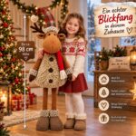 KAMACA XL Weihnachtselch 98 cm mit Teleskopbeinen – Premium Rentier Dekofigur – Bild 9