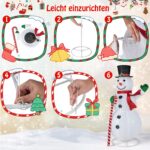 COSTWAY LED Schneemann 150 cm – Beleuchtete Weihnachtsdeko mit 180 Lichtern für innen & aussen – Bild 7