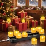 daphomeu 12er LED Teelichter mit Fernbedienung – Wiederaufladbar, 100+ Std. Betrieb – Bild 6