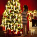 40er LED Kerzen Lichterkette mit Fernbedienung – Flammenlose Weihnachtskerzen für Baum & Deko – Bild 4