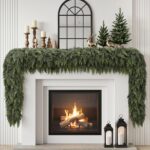 SHareconn 270 cm Weihnachtsgirlande PE-Grün – Realistische Zederngirlande für Kamin & Treppen