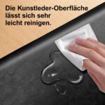 NEWYES Dokumentenmappe A4 mit 30 Klarsichthüllen – Wasserabweisendes Kunstleder, Schwarz – Bild 4