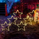 SALCAR LED Sternenlichterkette 6er Set 30cm – Warmweiss Weihnachtsdeko für Garten & Terrasse