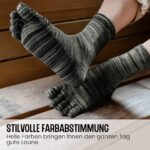PUTUO Zehensocken Herren Baumwolle 5 Paare – Atmungsaktiv für Sport & Alltag EU 39–47 – Bild 5