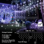 FLVOECN 30M 960 LED Eisregen Lichterkette Außen – Weihnachtsbeleuchtung mit 12 Modi & Timer – Bild 3