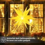OVILUM Leuchtstern 3D XXL mit LED – 100 cm Weihnachtsstern mit Timer & Wetterschutz – Bild 4