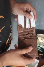 Wildery® Herren-Geldbörse aus Vintage-Leder mit RFID Schutz & Münzfach – Bild 8