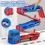 maysida Autotransporter mit Rennbahn 165 cm – 2-in-1 Spielzeug mit 10 Mini-Autos für Kinder – Bild 5