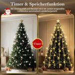 ELKTRY 400 LED Weihnachtsbaum Lichterkette mit 60 Sternen & Fernbedienung – 3-Min.-Montage – Bild 5