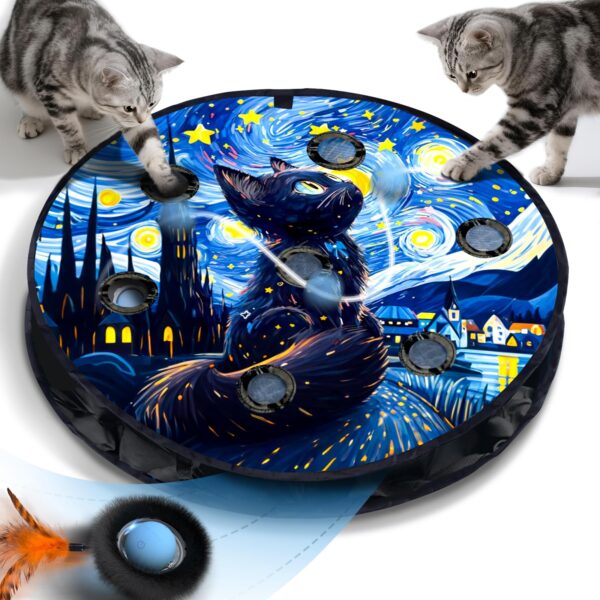 Zeepet interaktiver Katzenball mit Labyrinthmatte – intelligentes Spielzeug für Hauskatzen
