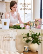 M&SENSE Vanille Duftkerze 990g – 150 Stunden Brenndauer mit 3-Docht Aromatherapie – Bild 7