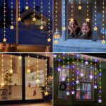 Quntis LED Sternenvorhang 74er mit Timer – IP65 Weihnachtsdeko für Innen & Aussen – Bild 6