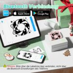 TYPONOS PM290 Mini Bluetooth Thermodrucker – Tragbarer Sticker Drucker für Smartphone – Bild 2