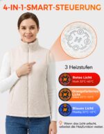 HOOHEAT Fleece Heizweste Damen 7.4V 16000 mAh – 15 Heizzonen & 3 Heizstufen – Bild 5