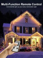 ARKOCHIC 10m LED Lichterkette Eisregen Warmweiss – Fernbedienung, IP65, 8 Modi für Aussen – Bild 3