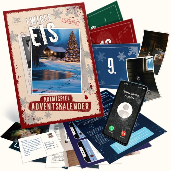 Ewiges Eis – Krimispiel-Adventskalender 2026 mit Beweismaterial für Erwachsene