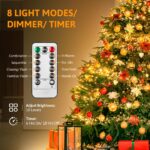 GEARLITE 10M LED Lichterkette mit Batterie & Fernbedienung – 100 LEDs Warmweiss für Deko – Bild 3