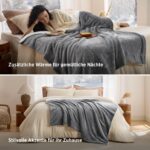 BEDSURE Sherpa Kuscheldecke 150x200 cm – Flauschige Wolldecke in Grau für Couch & Bett – Bild 5