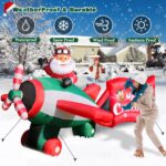 320 cm Aufblasbarer Weihnachtsmann mit LED-Beleuchtung – Wetterfeste Weihnachtsdeko für Garten & Außen – Bild 4