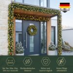 SALCAR Weihnachtsgirlande 5 m mit 200 LED – Warmweiss Tannengirlande für Tür & Kamin – Bild 6