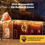 SALCAR LED Eisregen Lichtervorhang 3m x 1m, 150 LEDs Warmweiß – Außenbeleuchtung mit 8 Modi & Timer – Bild 4