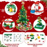 Adventskalender 2026 Weihnachtsbaum Bausteine – 24-in-1 Baustein-Set mit LED für Kinder & Erwachsene – Bild 4