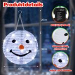 2er-Set LED Weihnachtslaterne 30cm – Schneemann-Design mit 40 LEDs, 8 Modi & IP44 Wasserdicht – Bild 8
