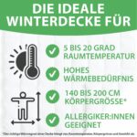 Welldora Komfort Winterbettdecke 155x220 – Premium Federn & Daunen für erholsamen Schlaf – Bild 6
