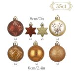 Valery Madelyn Weihnachtskugeln 35er Set 5cm – Bruchsichere Christbaumkugeln Kupfergold – Bild 6