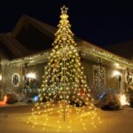 iBaycon Weihnachtsbeleuchtung 2,3 m mit Stern – 274 LED warmweiss, 8 Modi & Fernbedienung – Bild 7