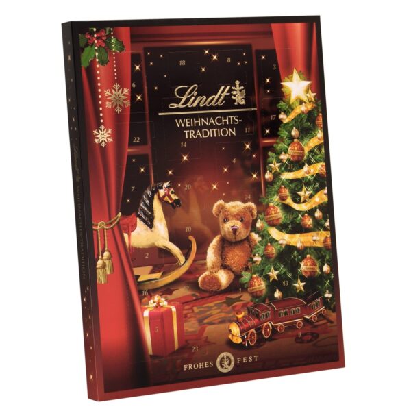 Lindt Adventskalender 2026, 253g – 24 Vollmilch Schokoladen-Überraschungen für Weihnachten